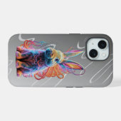 Colourful Rabbit phone case iPhone 15 Case (Achterkant horizontaal)
