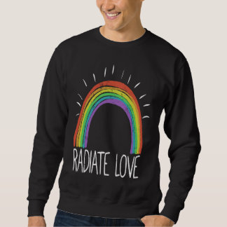 Colourful Rainbow T  Radiate Positivity Motivation Trui
