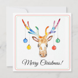 Colourful Reindeer Feestdagenkaart