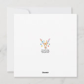 Colourful Reindeer Feestdagenkaart (Achterkant)