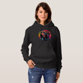 Colourful Rhodesian Ridgeback Dog Dad Mom Graffity Hoodie (Voorkant volledig)