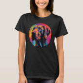 Colourful Rhodesian Ridgeback Dog Dad Mom Graffity T-shirt (Voorkant)