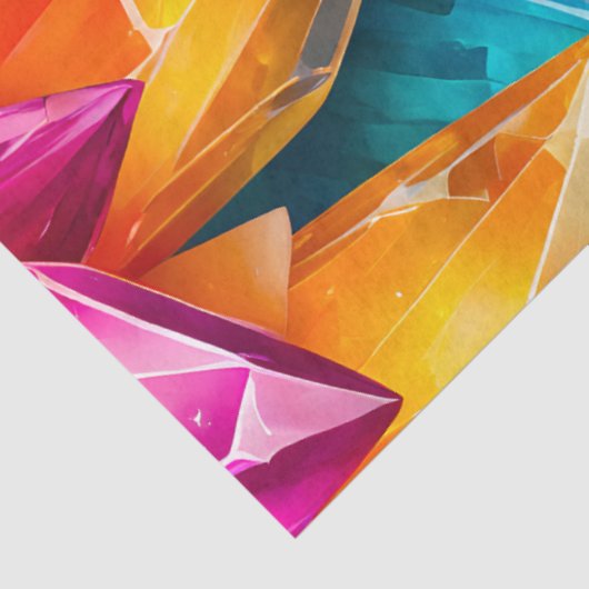 Colourful Rock Crystal Art Tissue Paper Tissuepapier (Detail)