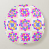 Colourful Round Pillow design  Rond Kussen (Voorkant)