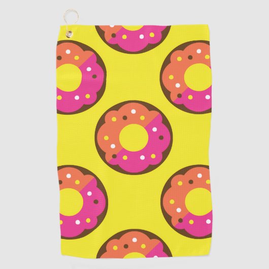 Colourful Seamless Donut Pattern, Colourful Candy Golfhanddoek (Voorkant)