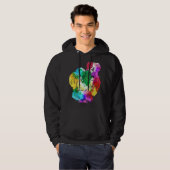 Colourful Silk Chicken Fan Animal Hoodie (Voorkant volledig)