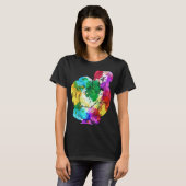 Colourful Silk Chicken Fan Animal T-shirt (Voorkant volledig)