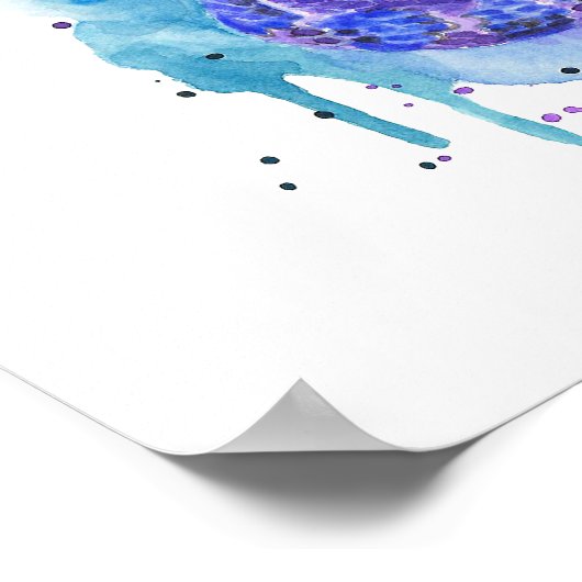 Colourful Snake Watercolor Artwork Poster (Hoek)