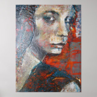 Colourful, strong woman looking at you poster