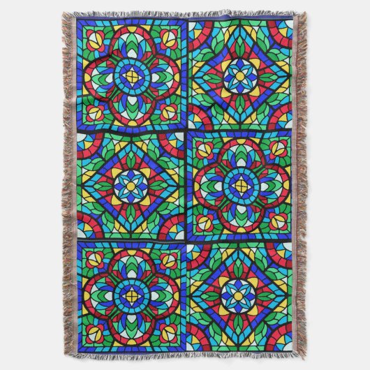 Colourful Throw  Deken (Voorkant Verticaal)