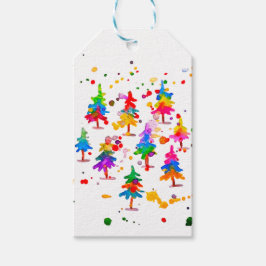 Colourful Trees Cadeaulabel