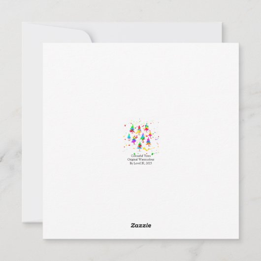 Colourful Trees Feestdagenkaart (Achterkant)