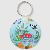 Colourful Underwater Scene  Sleutelhanger (Achterkant)