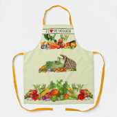 Colourful Vegetables I Love Vegetable Custom text Schort (Voorkant)