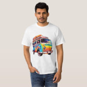 Colourful VW Campervan  T-shirt (Voorkant volledig)