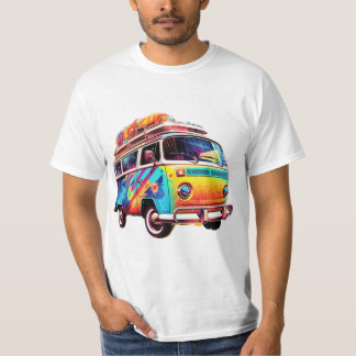 Colourful VW Campervan  T-shirt