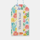 Colourful Watercolor Pastel Floral Cadeaulabel (Voorkant)