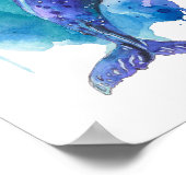 Colourful Whale Watercolour Art Poster (Hoek)