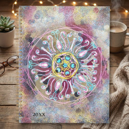 Colourful whimsical Boho floral planner