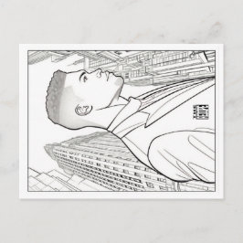 Colouring Post Card | Boss of Gotham Feestdagenkaart