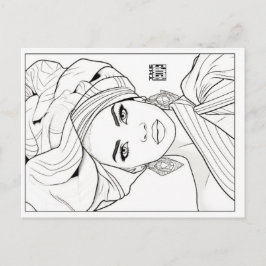 Colouring Post Card | Queen Diaspora Feestdagenkaart