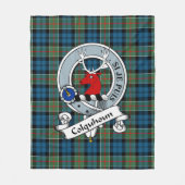 Colquhoun Ancient Clan Badge Tartan Pset Fleece Deken (Voorkant)