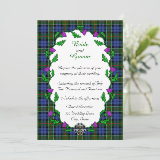 Colquhoun Celtic Wedding Kaart (Staand voorkant)