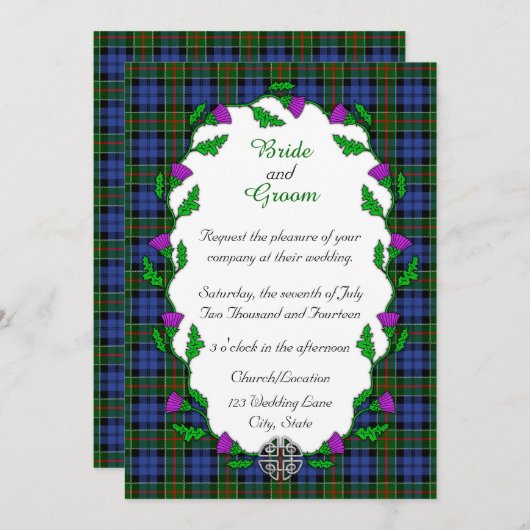 Colquhoun Celtic Wedding Kaart (Voorkant / Achterkant)