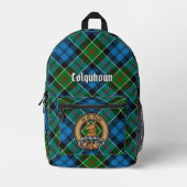 Colquhoun Clan Crest over Tartan Bedrukte Rugzak (Voorkant)