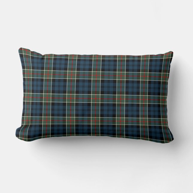 Colquhoun Clan Dark Blue Scottish Tartan Kussen (Voorkant)