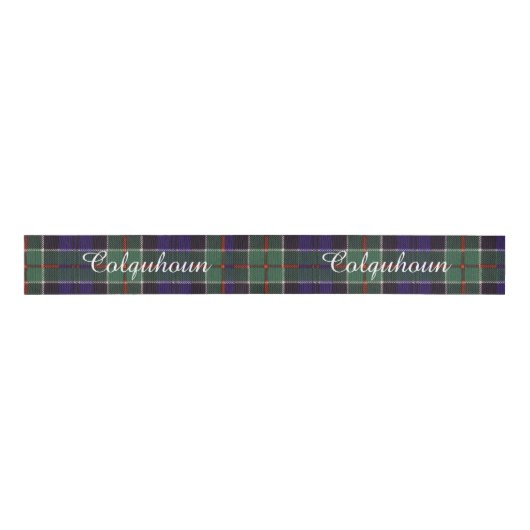 Colquhoun clan Pset Scottish tartan Grosgrain Lint (Voorkant)