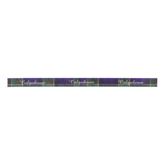 Colquhoun clan Pset Scottish tartan Satijnen Lint (Voorkant)