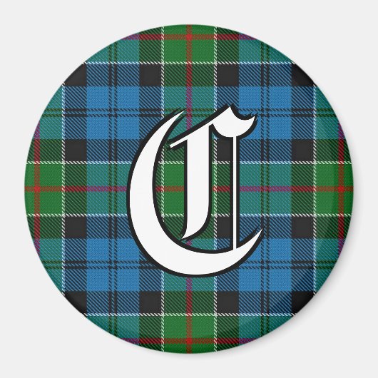 Colquhoun Clan Tartan Schort Accenten Magneet (Voorkant)