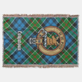 Colquhoun-clanwapen boven tartan deken (Voorkant)