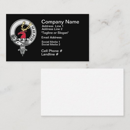 Colquhoun Crest Badge Visitekaartje (Voorkant / Achterkant)