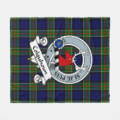 Colquhoun Modern Clan badge Tartan Pset Fleece Deken (Voorkant (Horizontaal))
