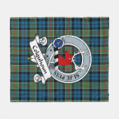 Colquhoun Oude Clan Badge Tartan Schort Fleece Deken (Voorkant (Horizontaal))