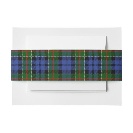 Colquhoun Scottish Tartan Belly Band Uitnodigingen Wikkel (Voorkant Voorbeeld)