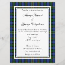 Colquhoun Scottish Wedding Invitation