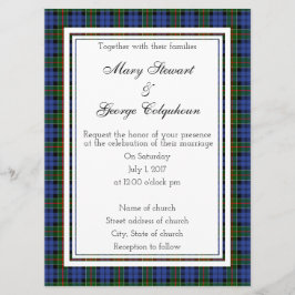 Colquhoun Scottish Wedding Invitation Kaart