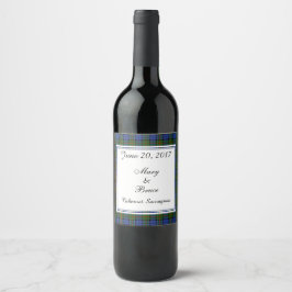 Colquhoun Scottish Wedding Wine Label Wijn Etiket