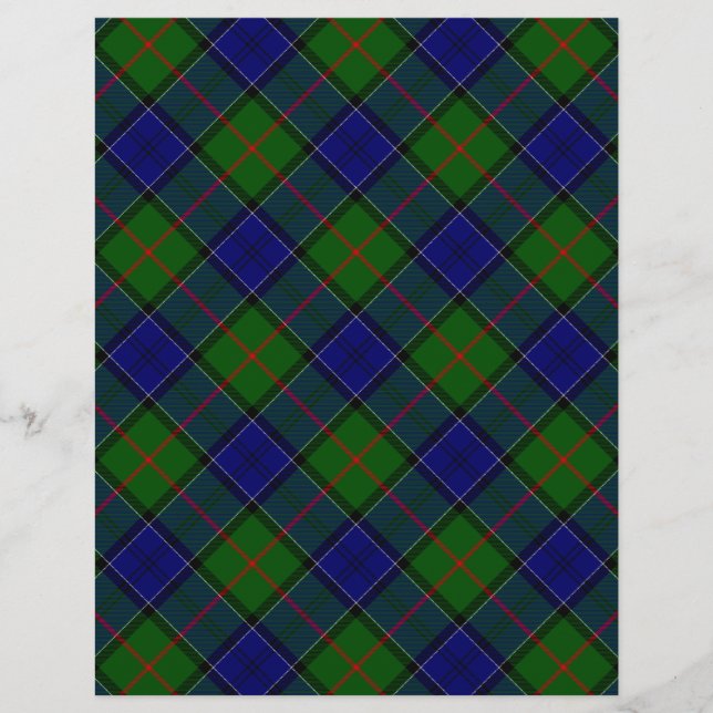 Colquhoun tartan blauw groen (Voorkant)