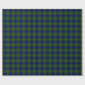 Colquhoun tartan blauw groen cadeaupapier (Vlak)