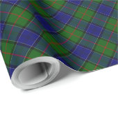 Colquhoun tartan blauw groen cadeaupapier (Rol Hoek)