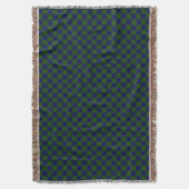 Colquhoun tartan blauw groen deken (Voorkant Verticaal)