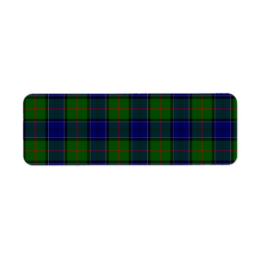 Colquhoun tartan blauw groen etiket (Voorkant)