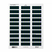 Colquhoun tartan blauw groen etiket (Full Sheet)