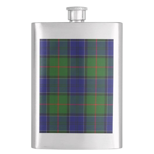 Colquhoun tartan blauw groen flacon (Voorkant)