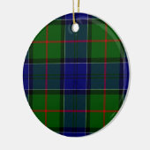 Colquhoun tartan blauw groen keramisch ornament (Links)