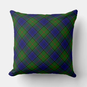 Colquhoun tartan blauw groen kussen